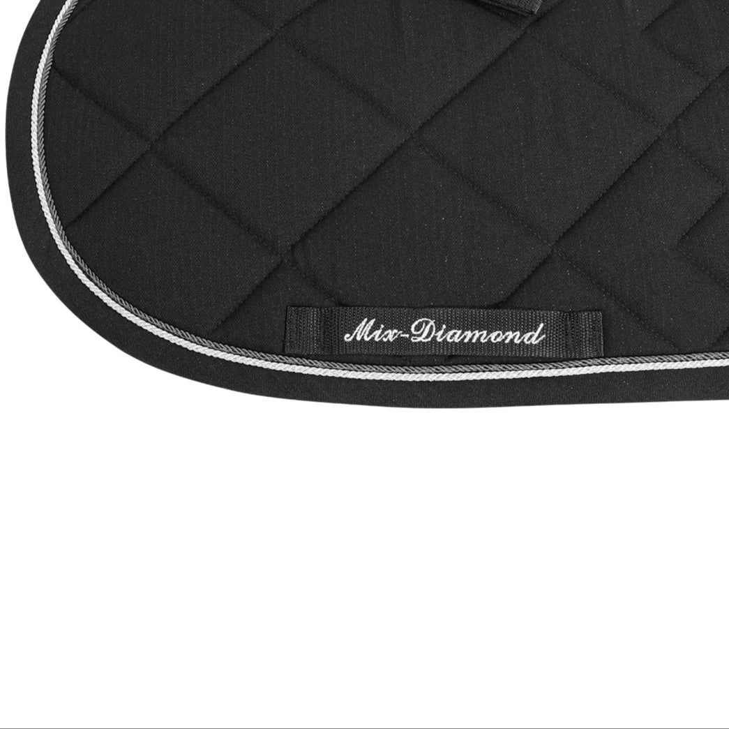 Equestro Diamond Dressage Saddle Pad #colour_black