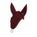 Equestro Knitted Fly Veil With Elastic Front Strap #colour_burgundy
