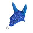 Equestro Knitted Fly Veil With Elastic Front Strap #colour_royal-blue