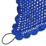 Equestro Knitted Fly Veil With Elastic Front Strap #colour_royal-blue
