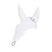Equestro Knitted Fly Veil With Elastic Front Strap #colour_white