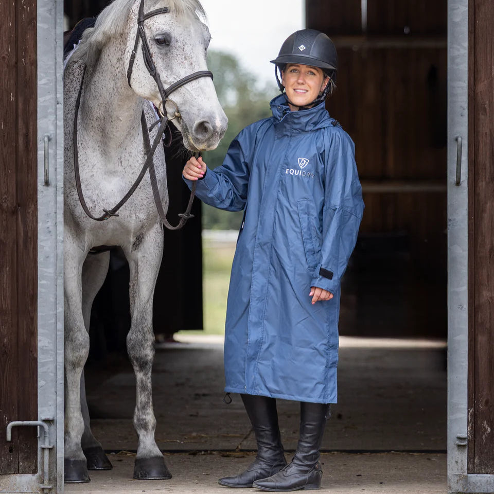 EQUIDRY Women's Mesh Lined Evolution #colour_steel-blue-charcoal