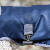 Horseware Ireland Ionic 50g Therapy Dog Coat #colour_imperial-blue-silver-navy