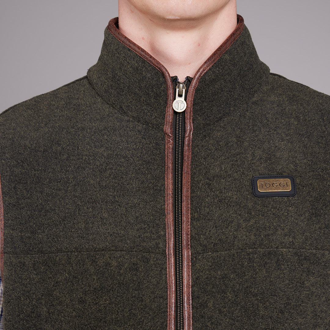 Toggi Tudor Men's Fleece Gilet #colour_forest-green