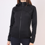 Montar Liza Hoody With Rosegold Crystals Full Zip #colour_black