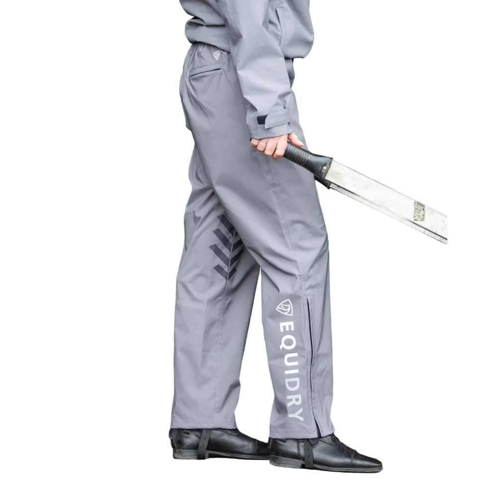EQUIDRY Women's Unlined Waterproof Trousers #colour_grey