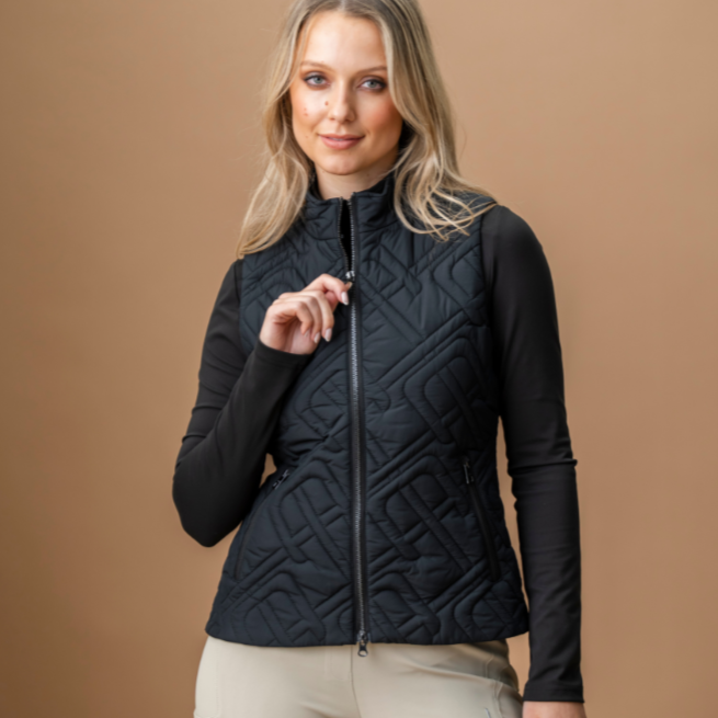 Alessandro Albanese Neve Monogram Quilted Gilet #colour_core-black