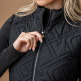 Alessandro Albanese Neve Monogram Quilted Gilet #colour_core-black