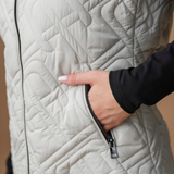 Alessandro Albanese Neve Monogram Quilted Gilet #colour_bone