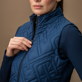 Alessandro Albanese Neve Monogram Quilted Gilet #colour_core-navy