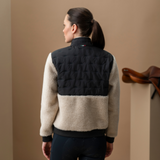 Alessandro Albanese Lorenza Zip Through Borg Fleece #colour_sand-black