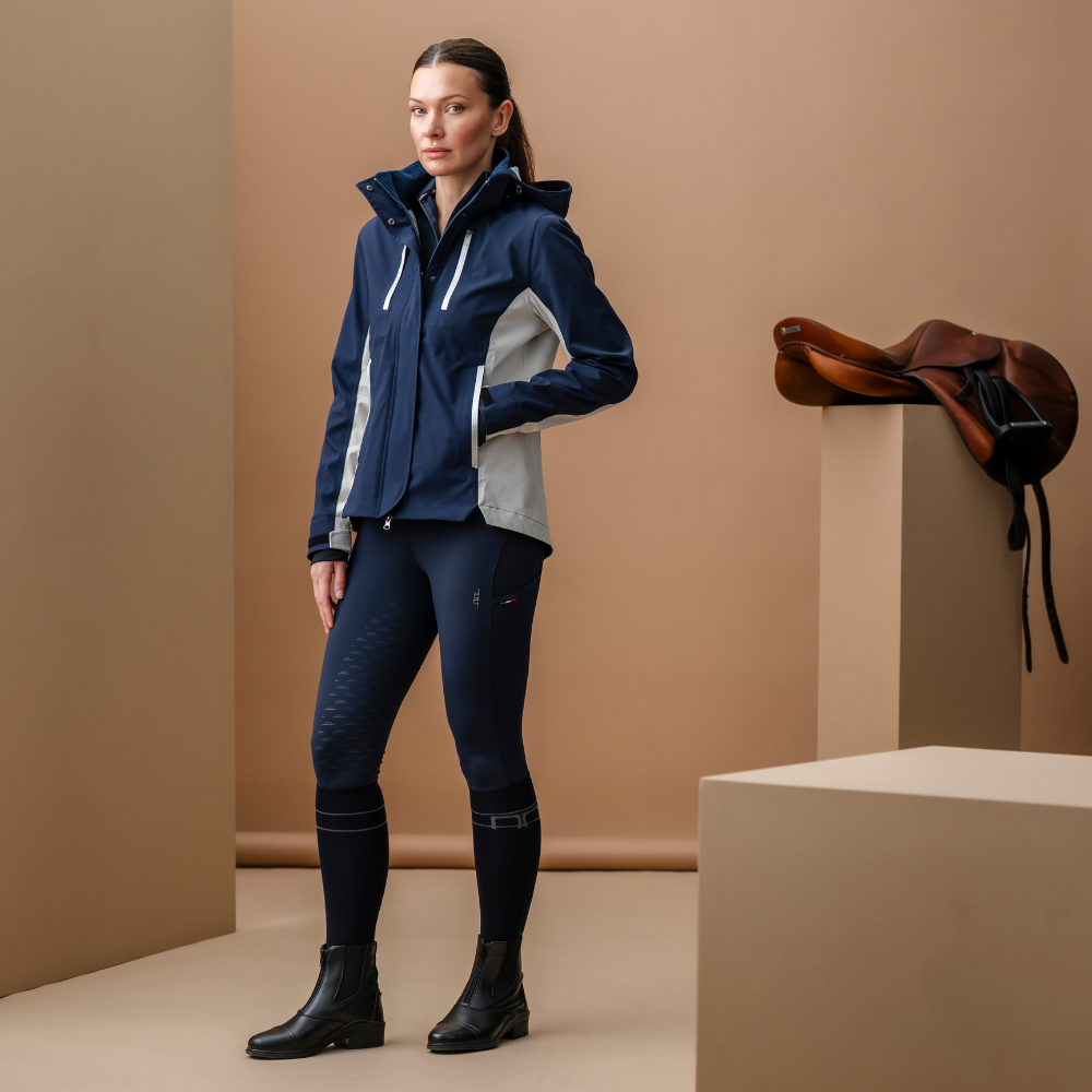 Alessandro Albanese Indra Waterproof Ripstop Jacket #colour_navy-bone