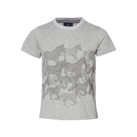 Mountain Horse Children's Running Horse Tee #colour_grey-melange