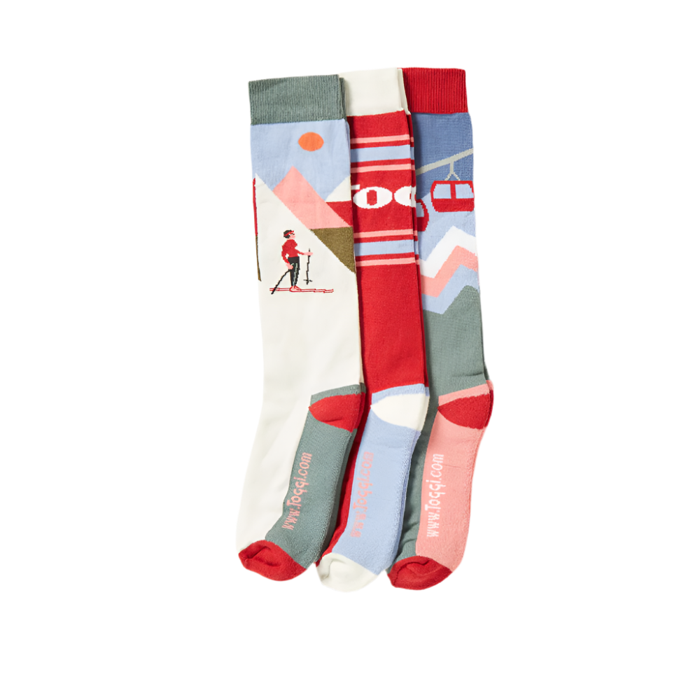 Toggi Retro Ski Socks 3 Pack #colour_mixed
