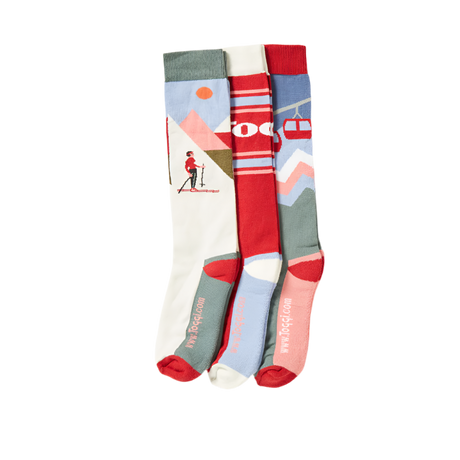 Toggi Retro Ski Socks 3 Pack #colour_mixed