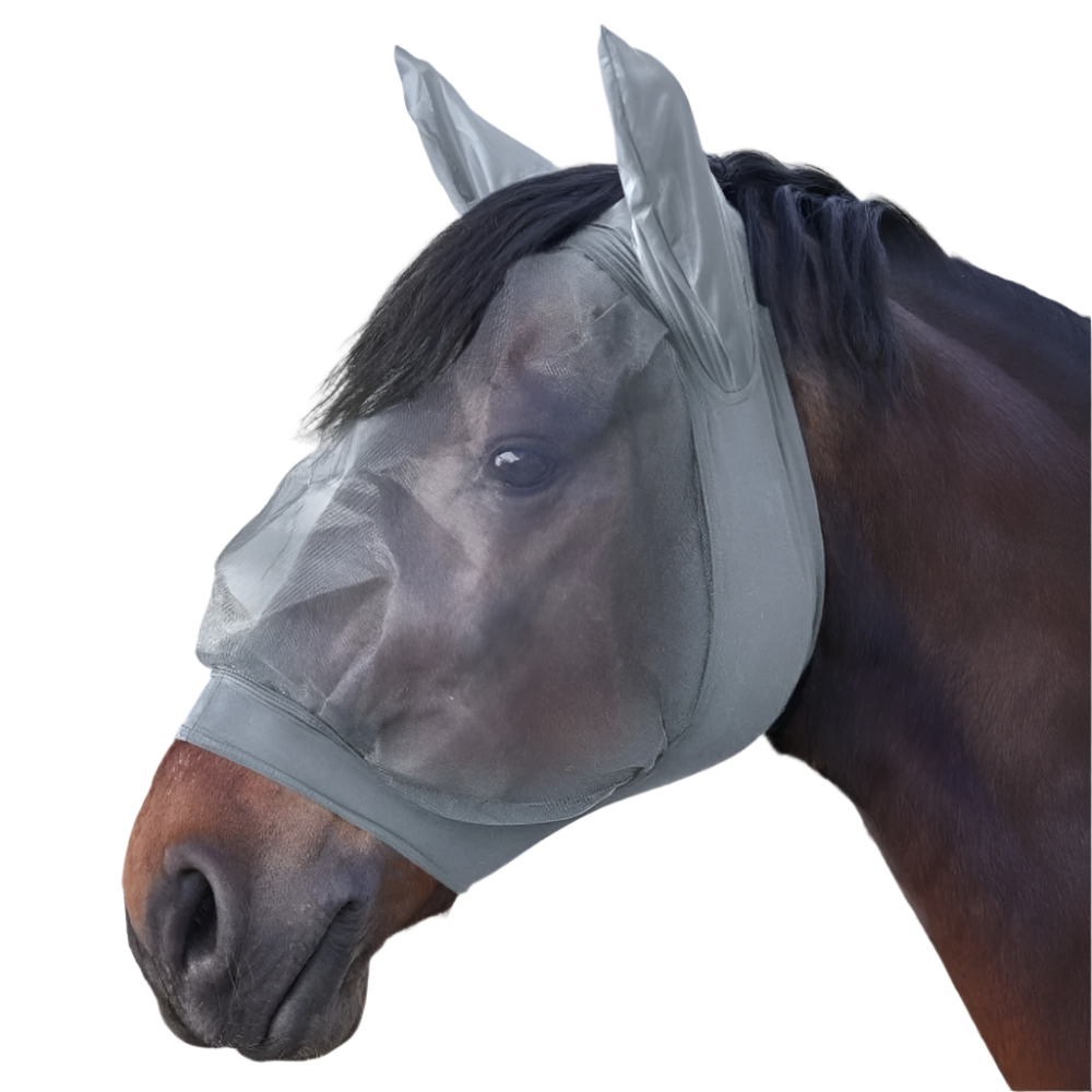 Waldhausen Skinny Fly Mask #colour_silver-grey