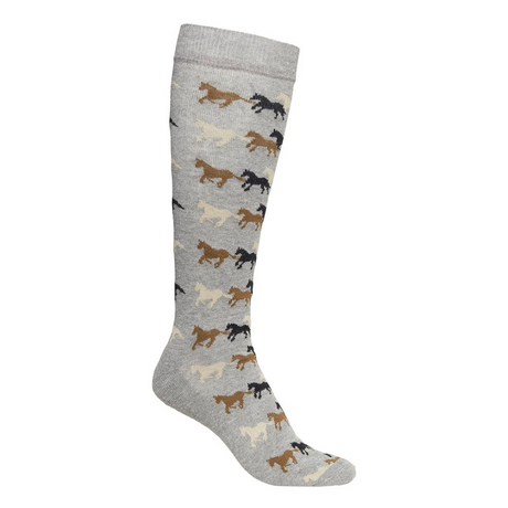 Mountain Horse Children's Running Horse Socks #colour_pebble-grey
