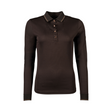 HKM Ladies Long Sleeve Polo Shirt -Rosegold Glamour- Style #colour_brown-rose-gold