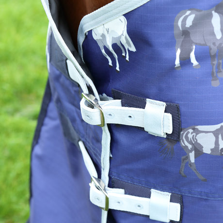 Bridleway Ontario Lite Turnout Rug #colour_navy-horse