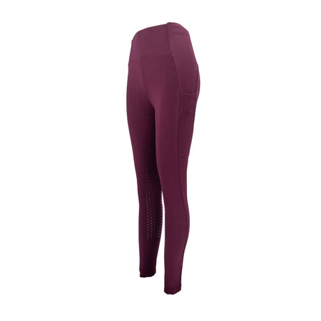 Woof Wear Ladies Winter Full Seat Riding Tights #colour_plum