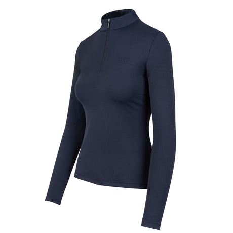 Woof Wear Ladies Long Sleeve Tech Riding Shirt #colour_navy