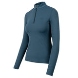 Woof Wear Ladies Long Sleeve Tech Riding Shirt #colour_petrol-blue