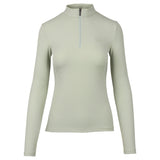 Woof Wear Ladies Long Sleeve Tech Riding Shirt #colour_sage-green