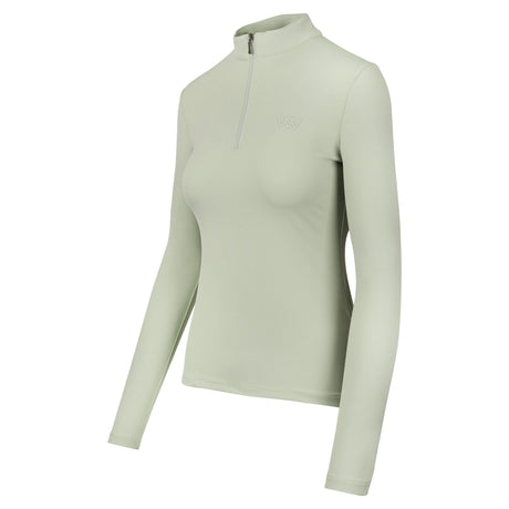 Woof Wear Ladies Long Sleeve Tech Riding Shirt #colour_sage-green