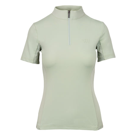 Woof Wear Ladies Short Sleeve Tech Riding Shirt #colour_sage-green