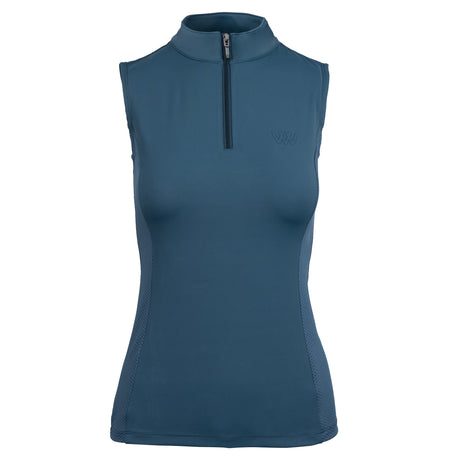 Woof Wear Ladies Sleeveless Tech Riding Shirt #colour_petrol-blue