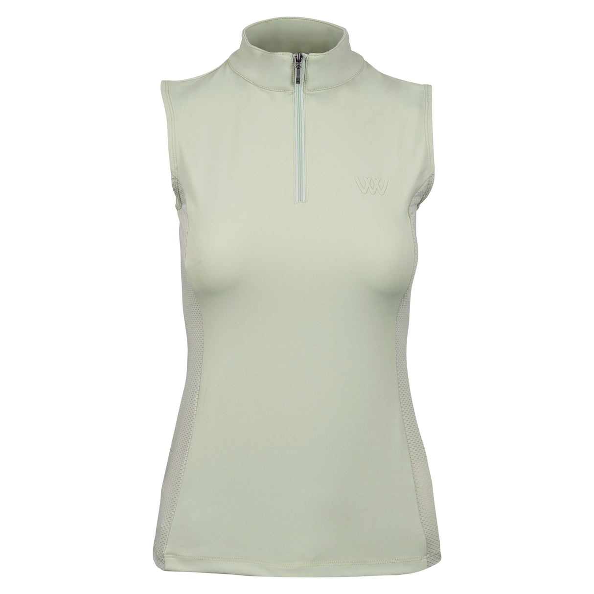 Woof Wear Ladies Sleeveless Tech Riding Shirt #colour_sage-green