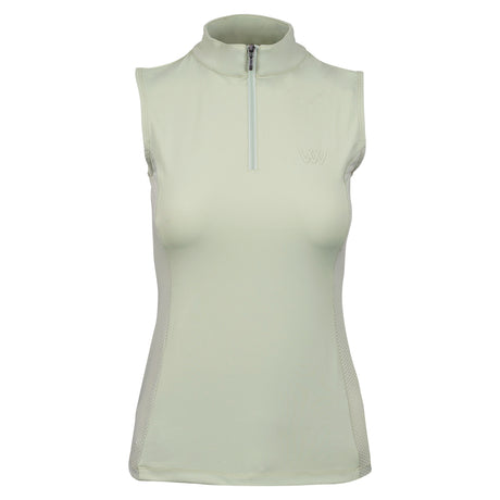 Woof Wear Ladies Sleeveless Tech Riding Shirt #colour_sage-green