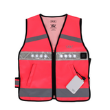 Woof Wear Adults LED Hi Vis Riding Vest #colour_hi-viz-pink