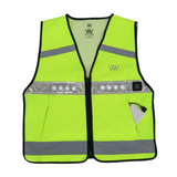 Woof Wear Adults LED Hi Vis Riding Vest #colour_hi-viz-yellow