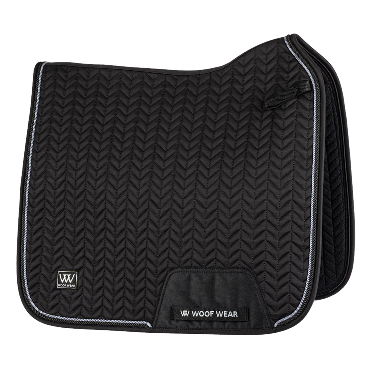 Woof Wear Herringbone Dressage Saddle Pad #colour_black