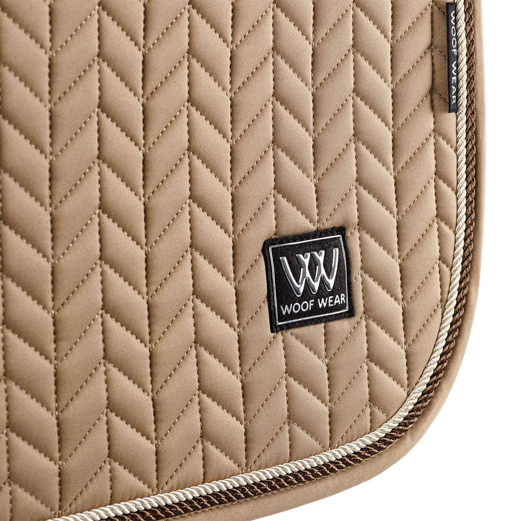 Woof Wear Herringbone Close Contact Saddle Pad #colour_caramel