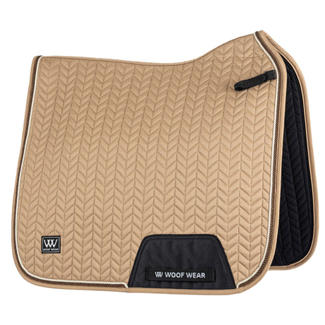 Woof Wear Herringbone Dressage Saddle Pad #colour_caramel