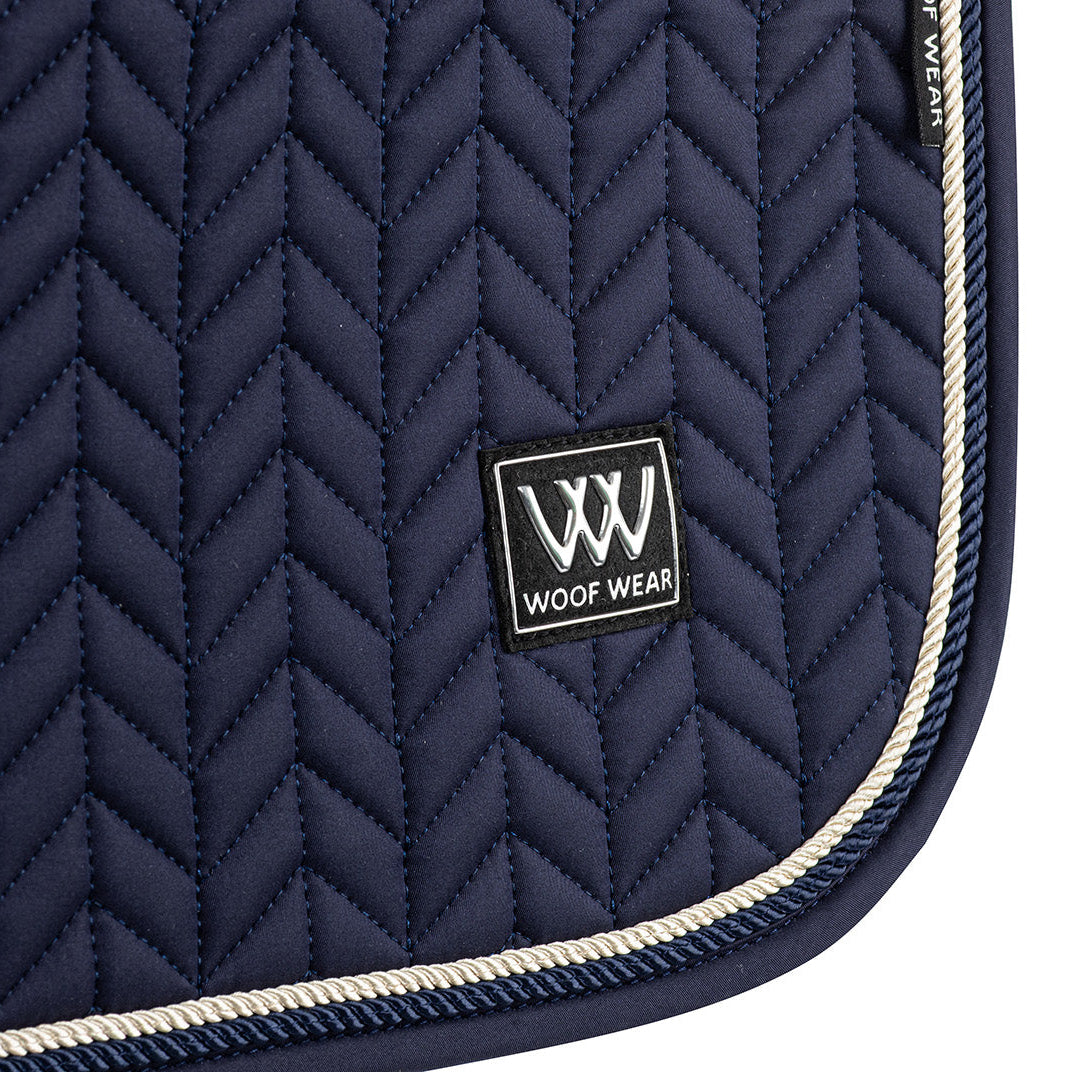 Woof Wear Herringbone Dressage Saddle Pad #colour_navy