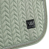 Woof Wear Herringbone Dressage Saddle Pad #colour_sage-green