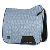 Woof Wear Herringbone Dressage Saddle Pad #colour_steel-blue