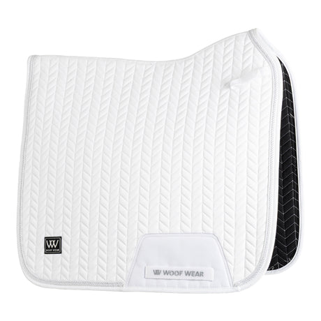 Woof Wear Herringbone Dressage Saddle Pad #colour_white