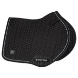 Woof Wear Herringbone Close Contact Saddle Pad #colour_black