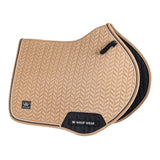 Woof Wear Herringbone Close Contact Saddle Pad #colour_caramel