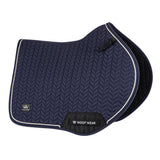Woof Wear Herringbone Close Contact Saddle Pad #colour_navy