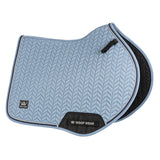 Woof Wear Herringbone Close Contact Saddle Pad #colour_steel-blue