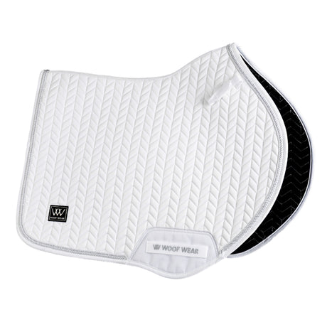 Woof Wear Herringbone Close Contact Saddle Pad #colour_white