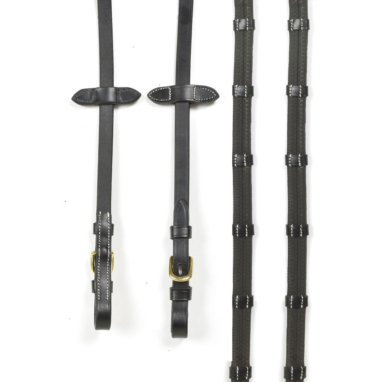 Whitaker Buckle 9-Loop Reins #colour_black