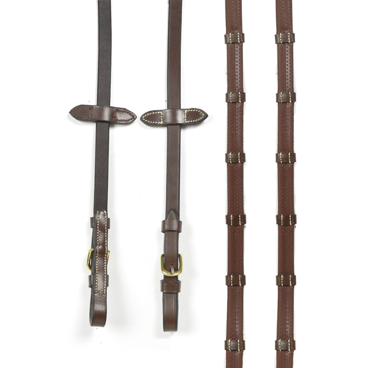 Whitaker Buckle 9-Loop Reins #colour_havana