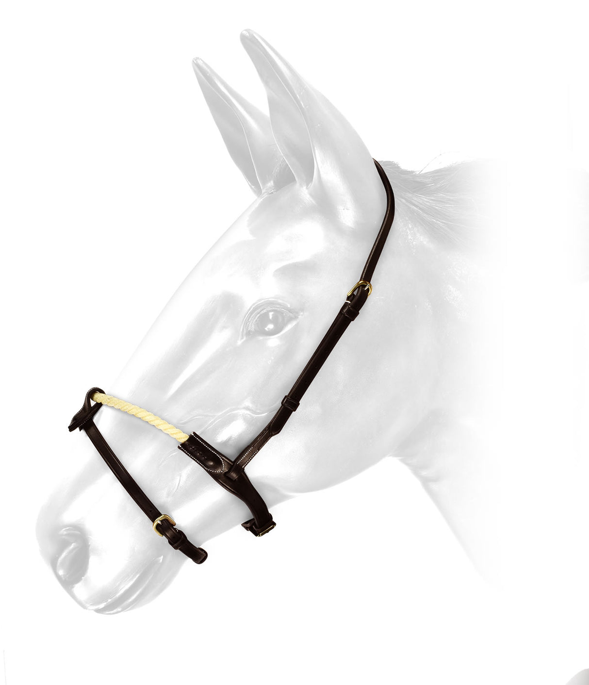 Whitaker RNB Rope Noseband #colour_oak-brown