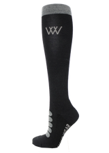 Woof Wear Long Winter Tech Riding Sock #colour_black-grey